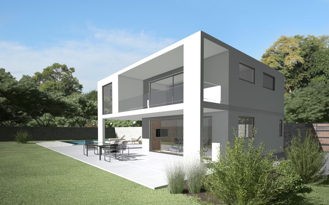 Casa modular o casa prefabricada ecológica y respetuosa con el medio ambiente